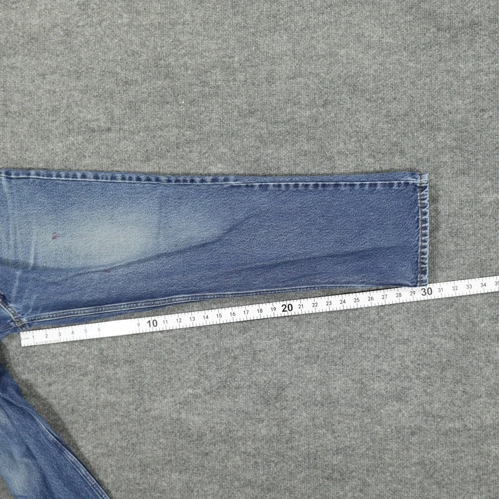 Levis 505 Jeans Mens 36x30 Blue Regular Fit Straight Leg Stretch